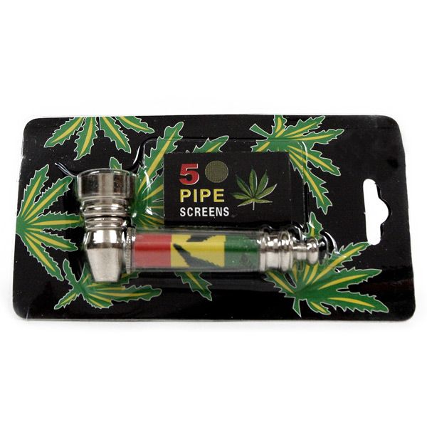 Tobacco Metal Pipe with pack of screens