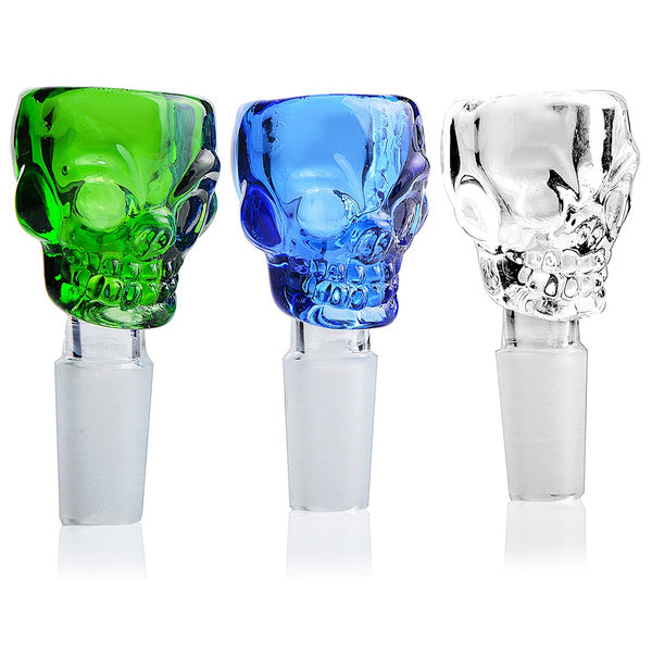 Bowl pieces skull solid glass
